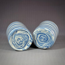 Load image into Gallery viewer, Tumbler: Nerikomi with Blue Stripes