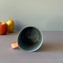 Load image into Gallery viewer, Mug: Blue with Orange Handle (1)