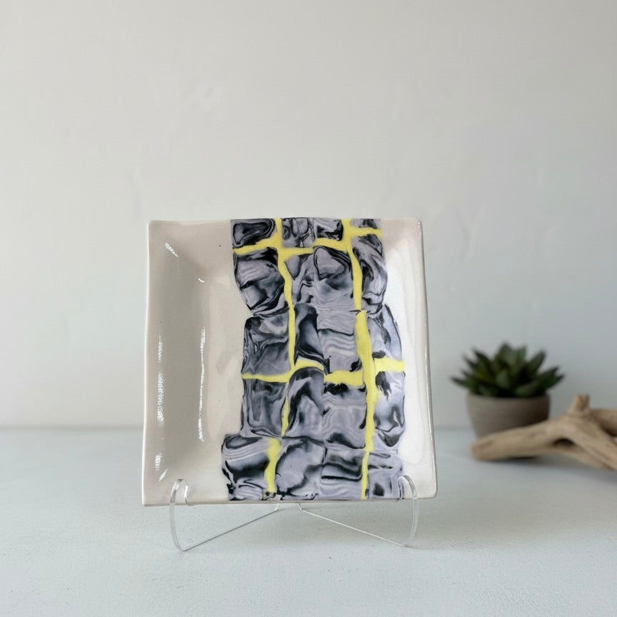 Small Plate - Vibrant Nerikome Pattern