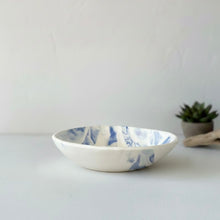 Load image into Gallery viewer, Bowl: Small with Blue Nerikomi Pattern
