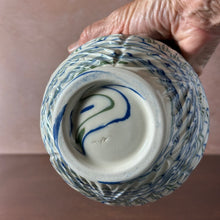 Load image into Gallery viewer, Green and Blue Carved Bowl
