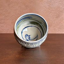 Load image into Gallery viewer, Green and Blue Carved Bowl
