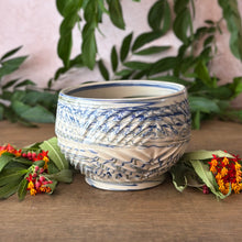 Load image into Gallery viewer, Green and Blue Carved Bowl
