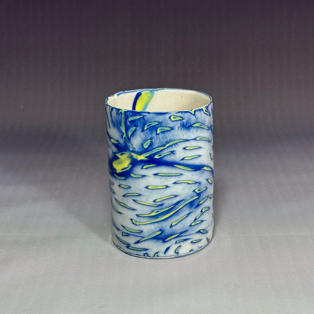 Blue with Yellow Tumbler