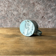 Load image into Gallery viewer, Small Blue Mug with Black Pattern
