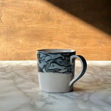 Load image into Gallery viewer, Mug with Blue and Black Pattern
