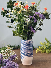 Load image into Gallery viewer, Vase with floral arrangement on a wooden surface
