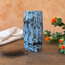Load image into Gallery viewer, Vase: Blue and Black Neriage Pattern

