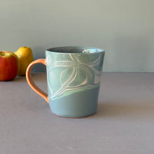 Load image into Gallery viewer, Blue Mug with Orange Handle (1)
