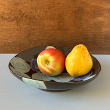 Load image into Gallery viewer, Decorative bowl with an apple and a pear on a wooden surface
