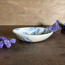 Load image into Gallery viewer, Bowl: Small with Blue Nerikomi Pattern
