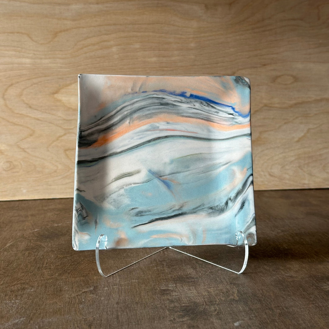 Small Plate - Marbled Pattern